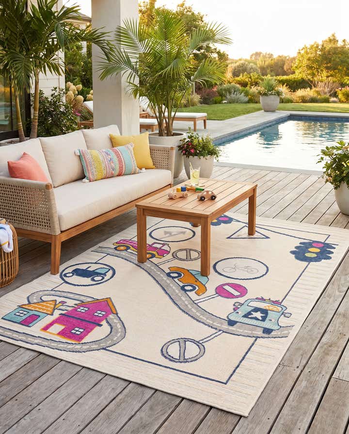 5' 3 x 7' 7 Easy-Clean Indoor / Outdoor Rug