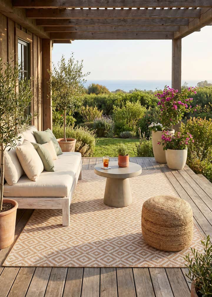 5' 3 x 8' Easy-Clean Jill Zarin Costa Rica Indoor / Outdoor Rug