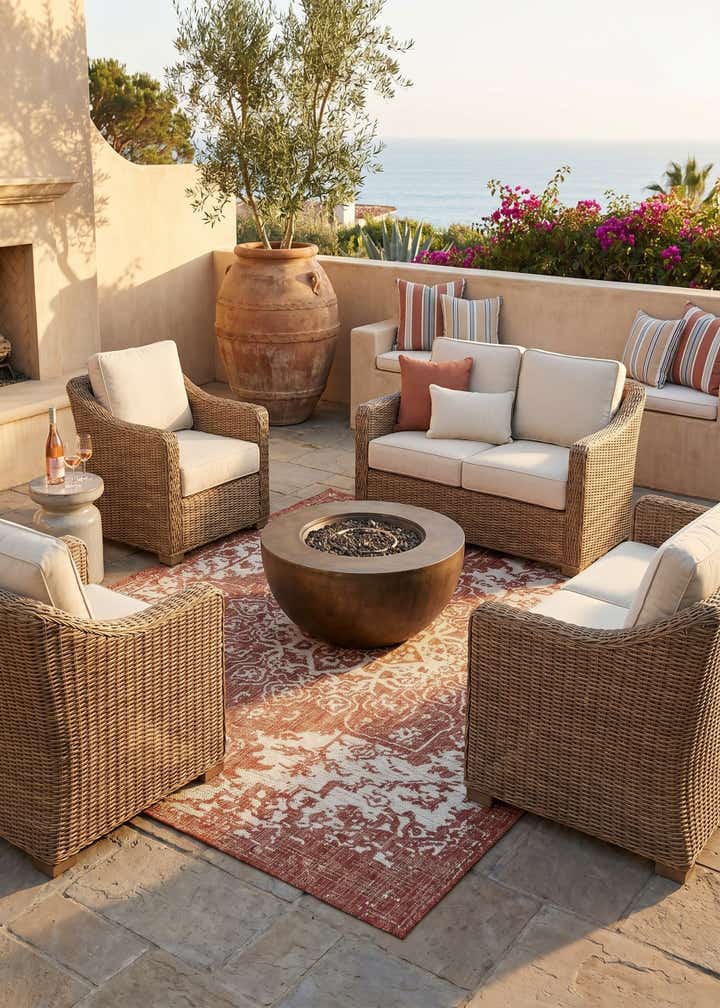 5' 3 x 8' Easy-Clean Jill Zarin Dubai Indoor / Outdoor Rug