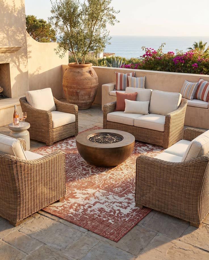 Detail image of 5' 3 x 8' Easy-Clean Jill Zarin Dubai Indoor / Outdoor Rug