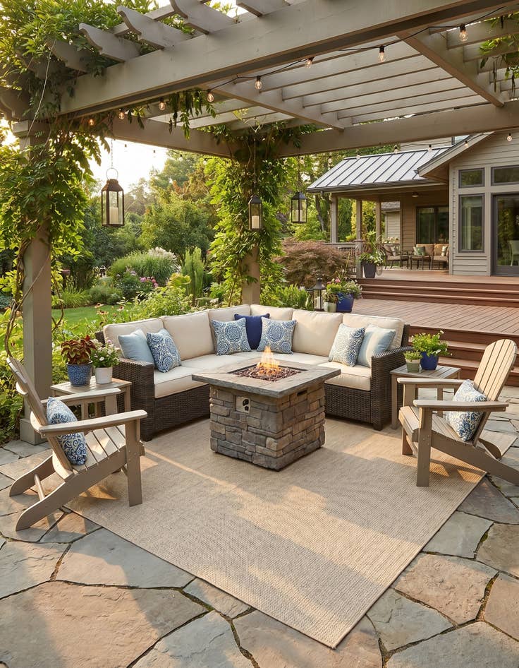 Detail image of 7' 10 x 7' 10 Easy-Clean Solid Indoor / Outdoor Square Rug