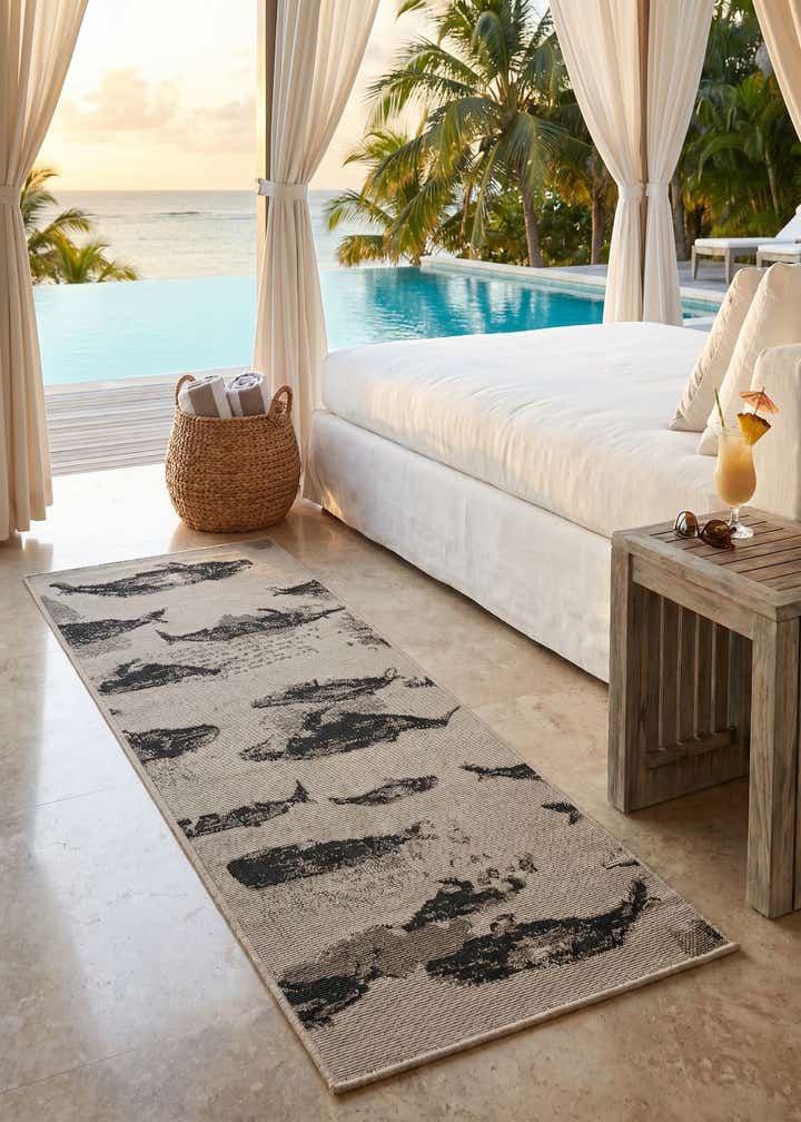 2' x 5' Easy-Clean Coastal Indoor / Outdoor Runner Rug