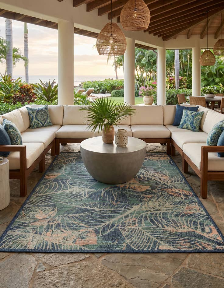 Detail image of 7' 10 x 10' Easy-Clean Baja Indoor / Outdoor Rug