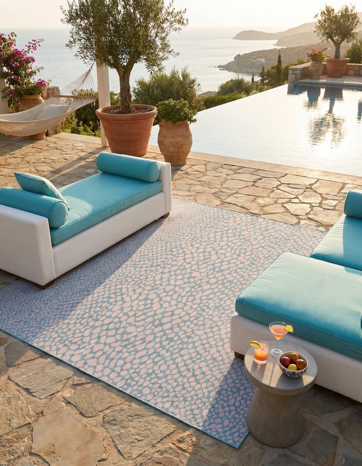 Detail image of 10' 8 x 10' 8 Easy-Clean Jill Zarin Cape Town Indoor / Outdoor Square Rug