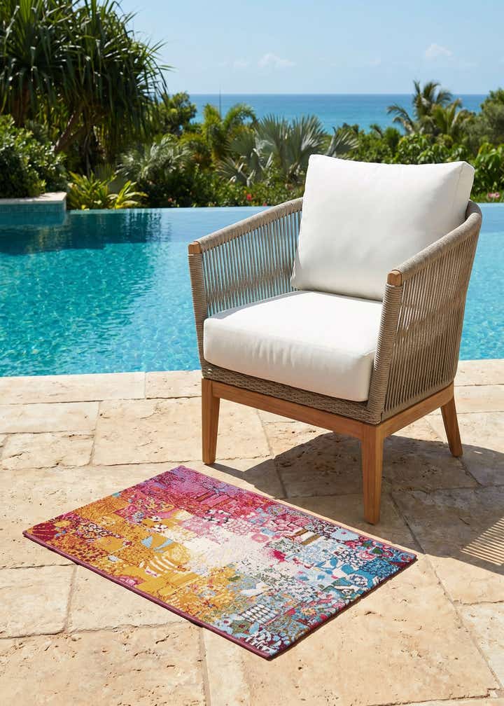 2' x 3' Easy-Clean Modern Indoor / Outdoor Rug