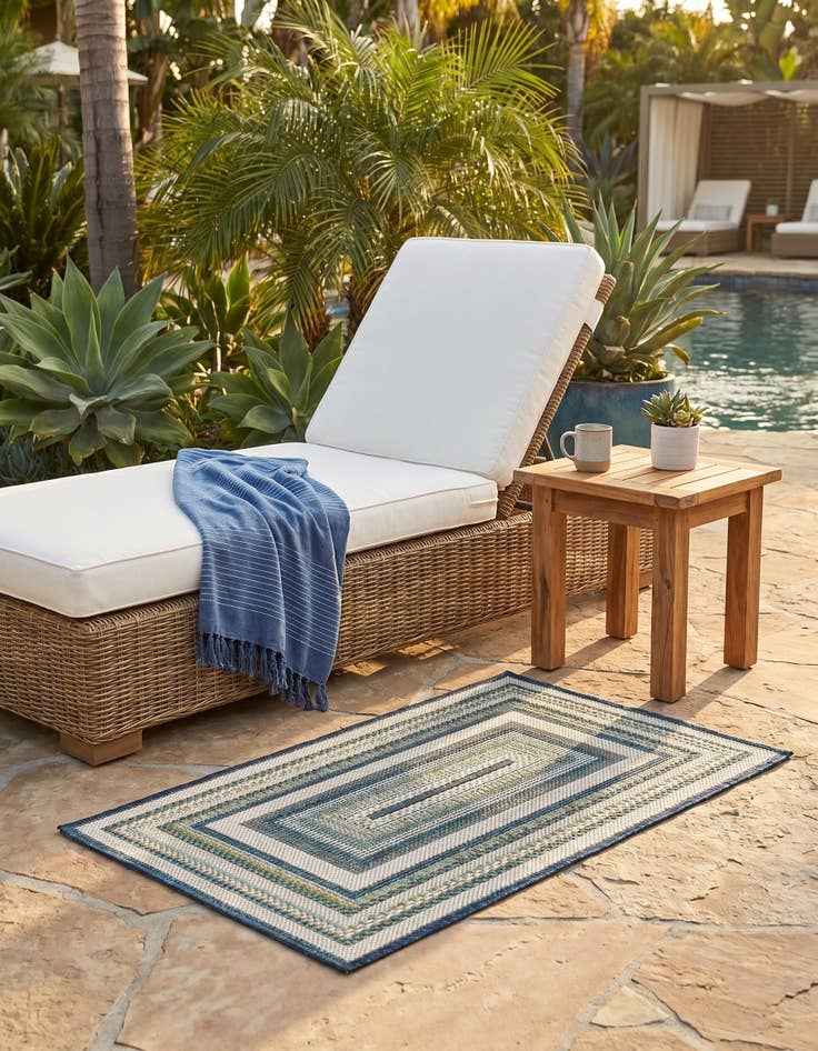 Detail image of 2' x 3' Easy-Clean Baja Indoor / Outdoor Rug