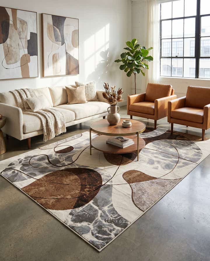 5' x 8' Easy-Clean Modern Indoor / Outdoor Rug