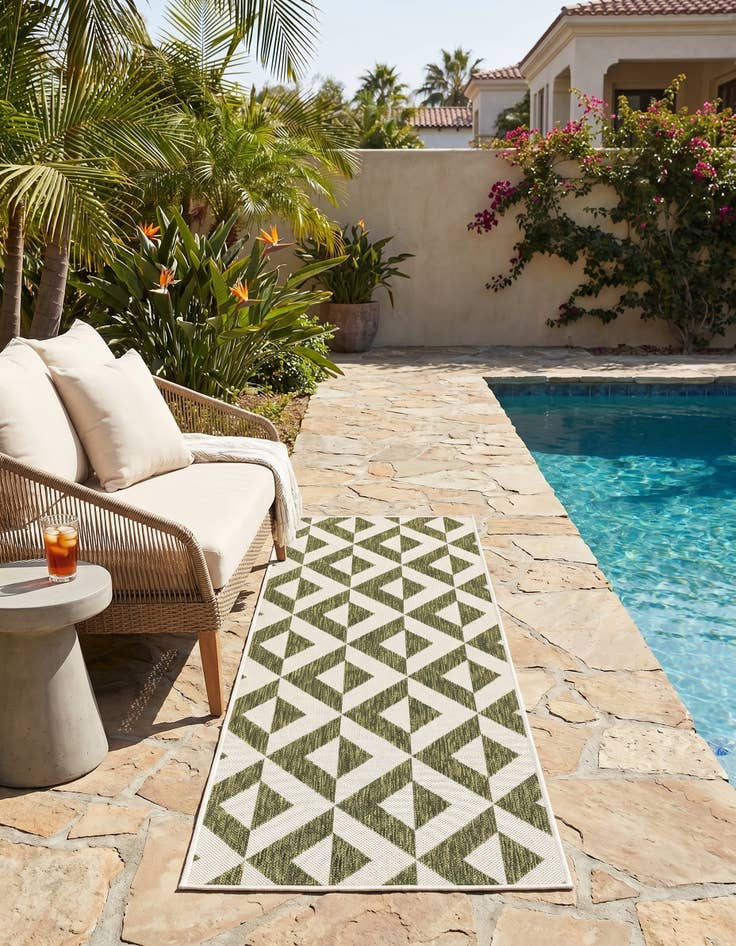 Detail image of 2' x 6' Easy-Clean Jill Zarin Napa Indoor / Outdoor Runner Rug
