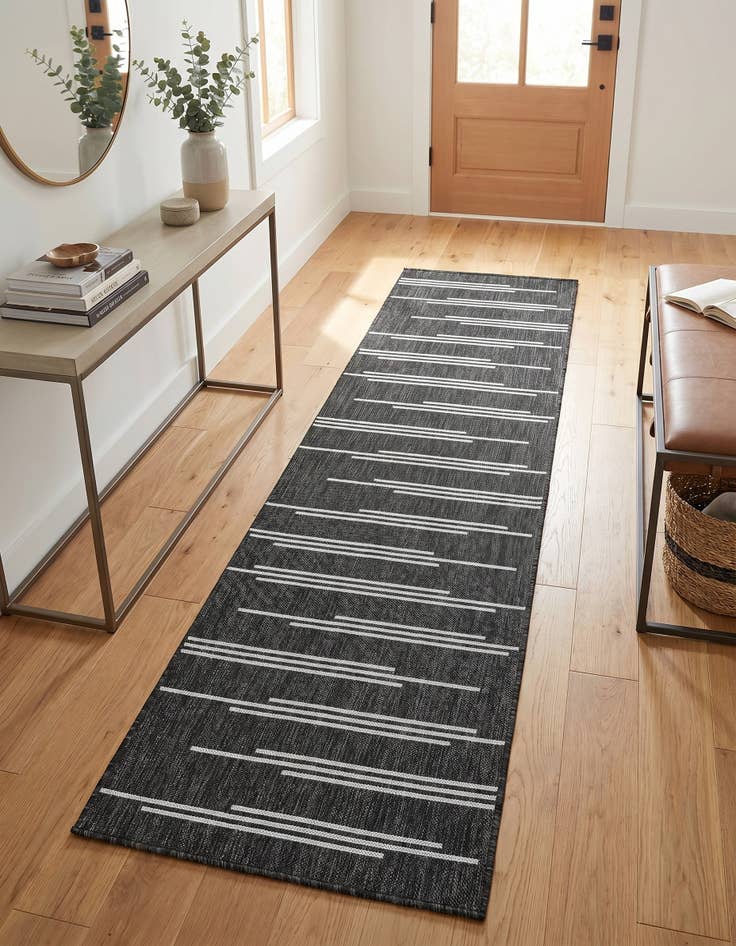 Detail image of 2' x 8' Easy-Clean Modern Indoor / Outdoor Runner Rug