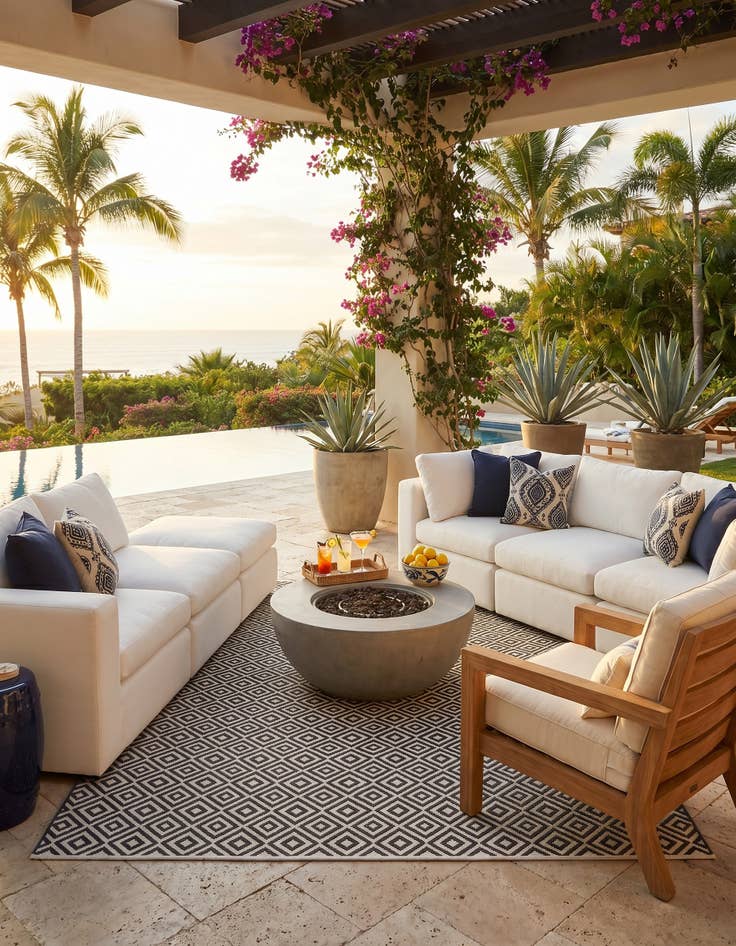 Detail image of 10' x 14' Easy-Clean Jill Zarin Costa Rica Indoor / Outdoor Rug