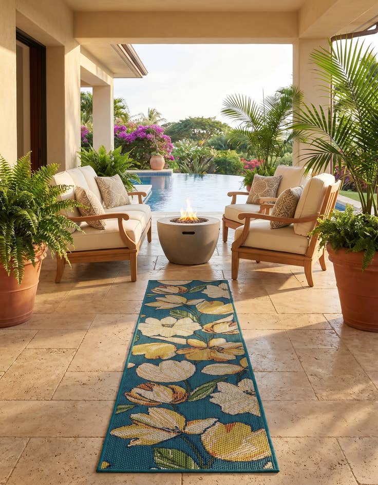 Detail image of 2' x 8' Easy-Clean Baja Indoor / Outdoor Runner Rug