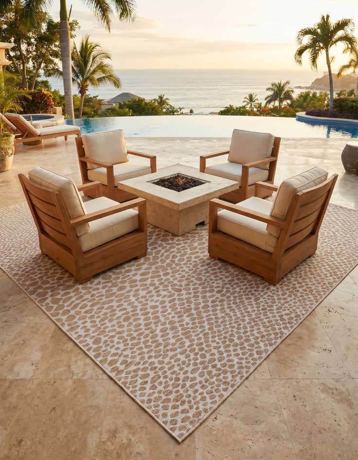 Detail image of 10' 8 x 10' 8 Easy-Clean Jill Zarin Cape Town Indoor / Outdoor Square Rug