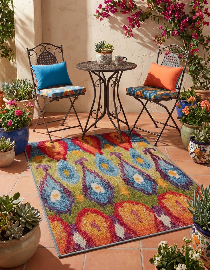 Detail image of 2' 2 x 3' Easy-Clean Modern Indoor / Outdoor Rug