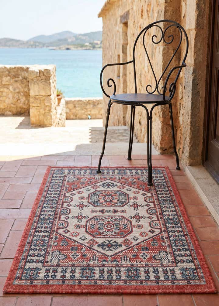 2' x 3' Easy-Clean Traditional Indoor / Outdoor Rug