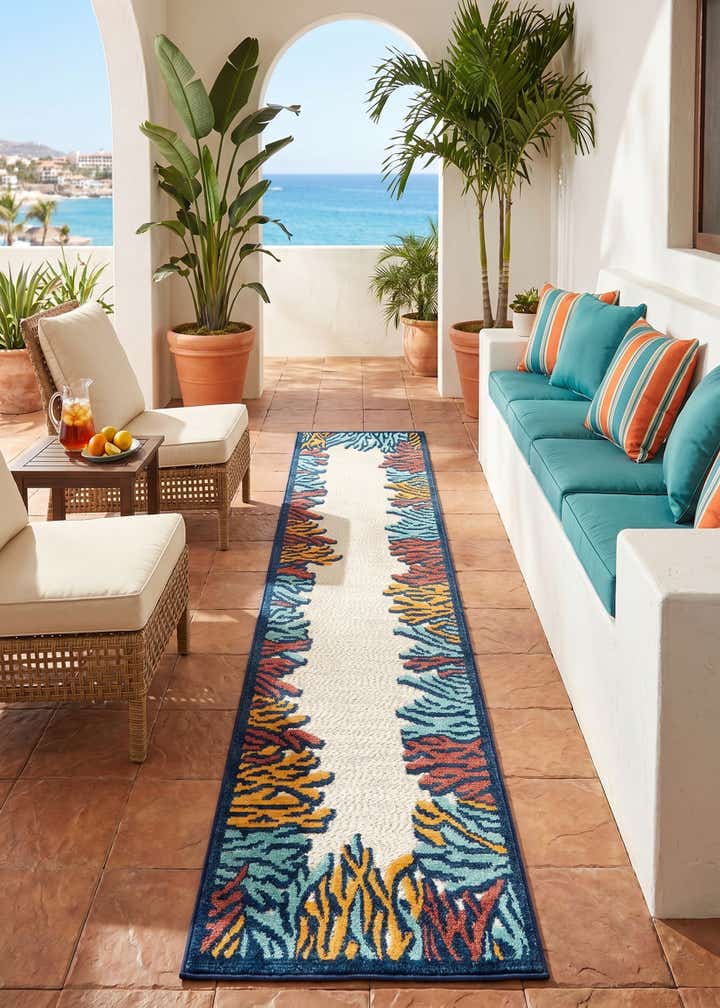 2' x 10' Easy-Clean Belize Indoor / Outdoor Runner Rug
