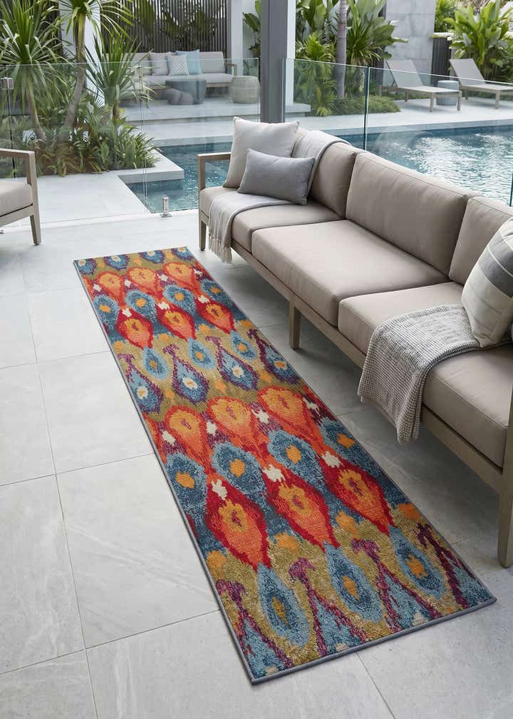 2' x 8' Easy-Clean Modern Indoor / Outdoor Runner Rug