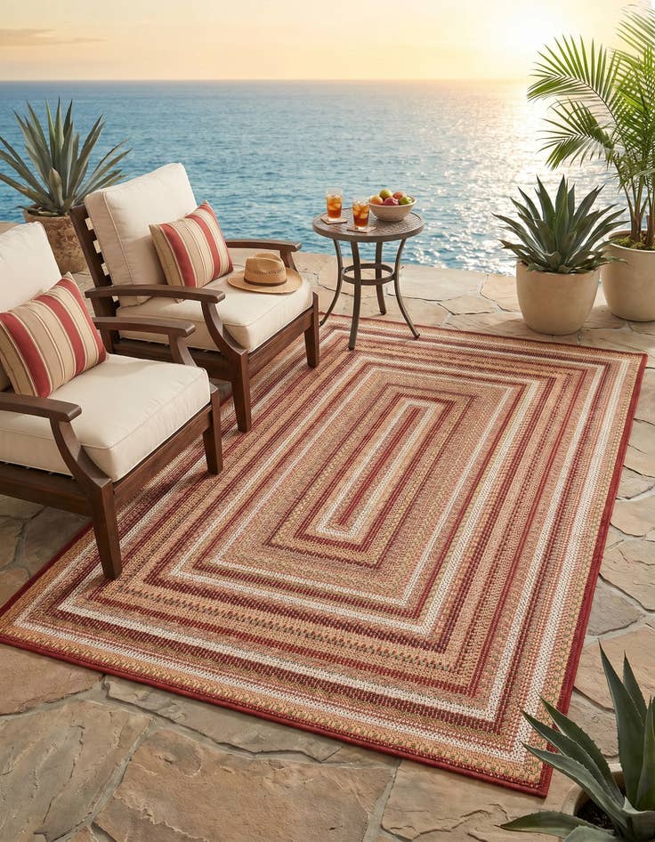 Detail image of 3' 3 x 5' 3 Easy-Clean Baja Indoor / Outdoor Rug