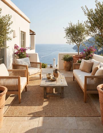 5' 3 x 8' Easy-Clean Modern Indoor / Outdoor Rug