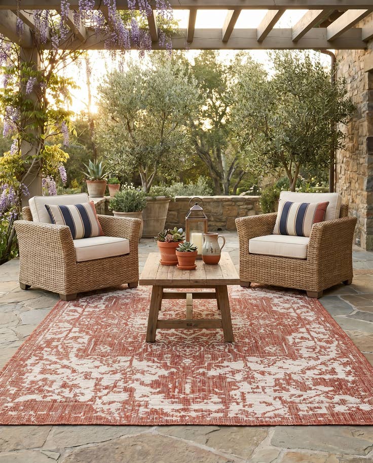 Detail image of 4' x 6' Easy-Clean Jill Zarin Dubai Indoor / Outdoor Rug
