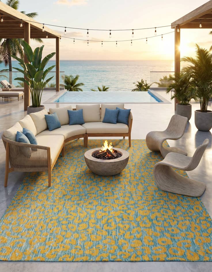 Detail image of 10' x 14' Easy-Clean Safari Indoor / Outdoor Rug