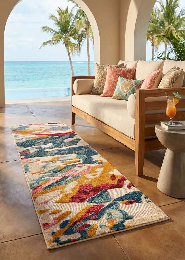 2' x 5' Easy-Clean Casablanca Indoor / Outdoor Runner Rug