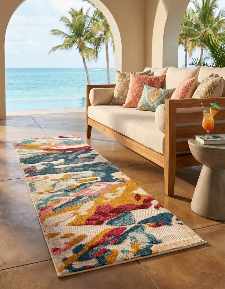 Detail image of 2' x 5' Easy-Clean Casablanca Indoor / Outdoor Runner Rug