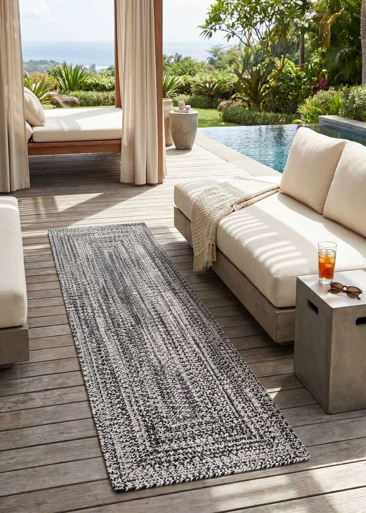 2' x 6' 1 Easy-Clean Eco Verse Washable Indoor / Outdoor Runner Rug