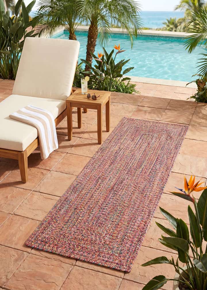 2' x 6' 1 Easy-Clean Eco Verse Washable Indoor / Outdoor Runner Rug