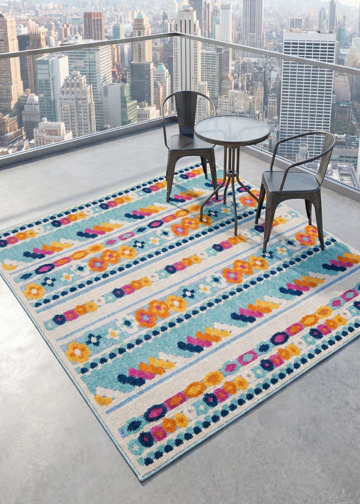 5' 3 x 5' 3 Easy-Clean Aruba Indoor / Outdoor Square Rug