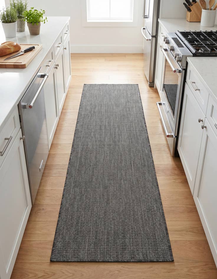 Detail image of 2' x 6' Easy-Clean Solid Indoor / Outdoor Runner Rug