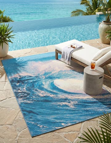 4' 1 x 6' 1 Easy-Clean Modern Indoor / Outdoor Rug