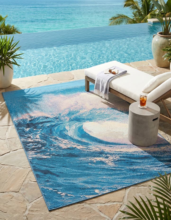 4' 1 x 6' 1 Easy-Clean Modern Indoor / Outdoor...