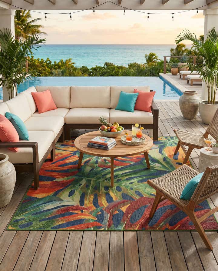 7' 10 x 10' Easy-Clean Baja Indoor / Outdoor Rug