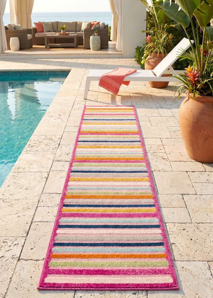 2' x 10' Easy-Clean Aruba Indoor / Outdoor Runner Rug