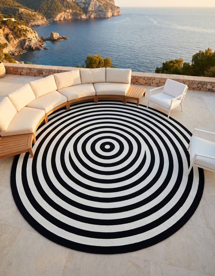 Detail image of 10' x 10' Easy-Clean Eco Verse Washable Indoor / Outdoor Round Rug