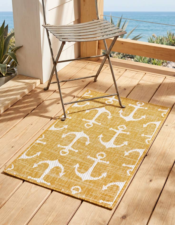 Detail image of 2' x 3' Easy-Clean Coastal Indoor / Outdoor Rug