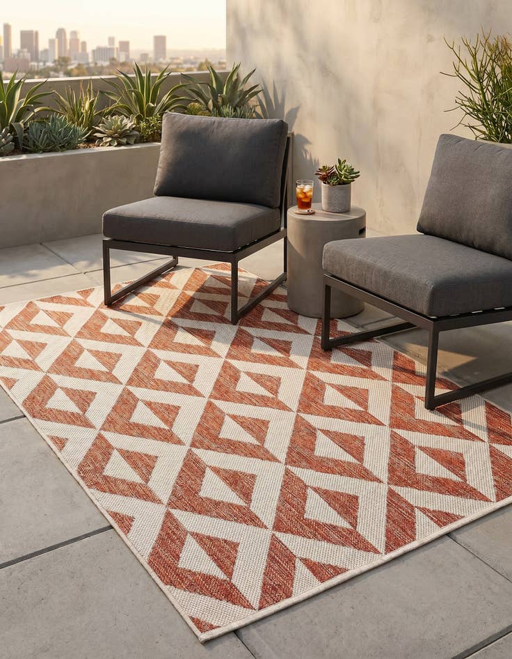 Detail image of 3' x 5' 3 Easy-Clean Jill Zarin Napa Indoor / Outdoor Rug