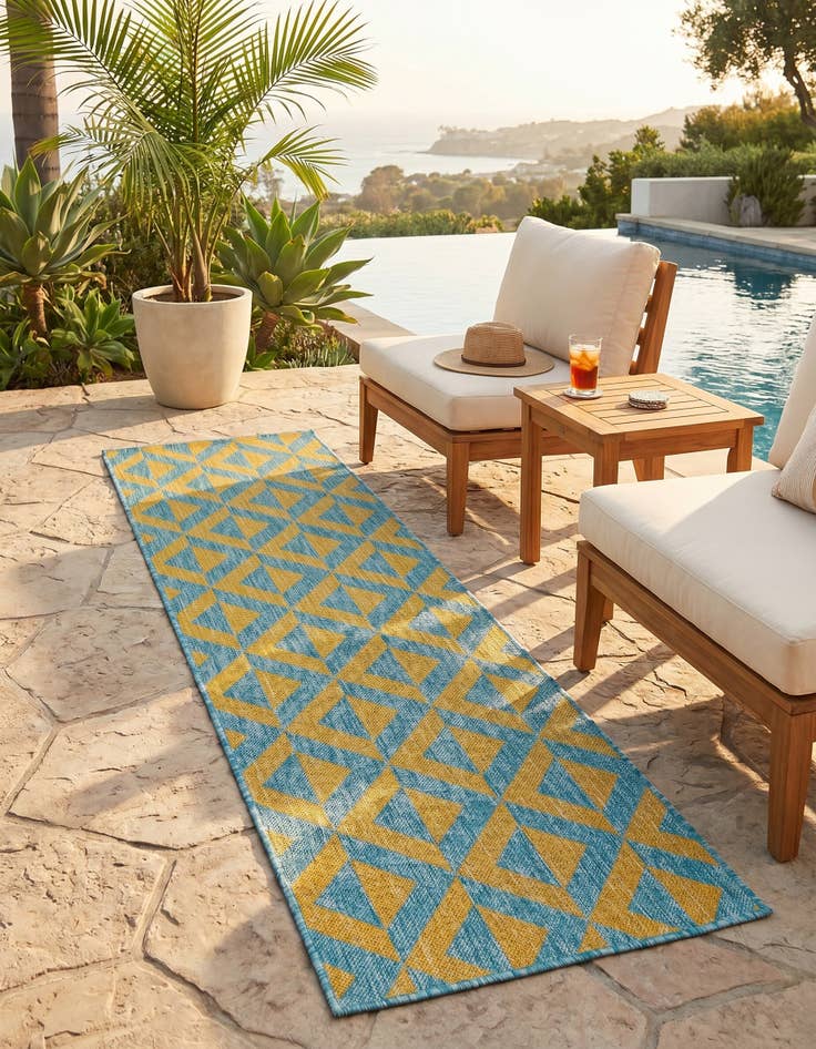 Detail image of 2' x 6' Easy-Clean Jill Zarin Napa Indoor / Outdoor Runner Rug