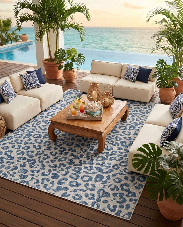 10' x 13' Easy-Clean Safari Indoor / Outdoor Rug