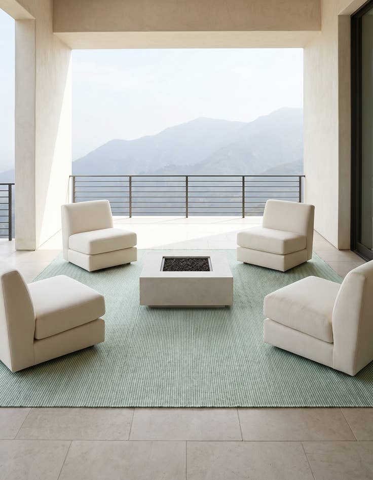 Detail image of 7' 10 x 7' 10 Easy-Clean Jill Zarin Palm Springs Indoor / Outdoor Square Rug