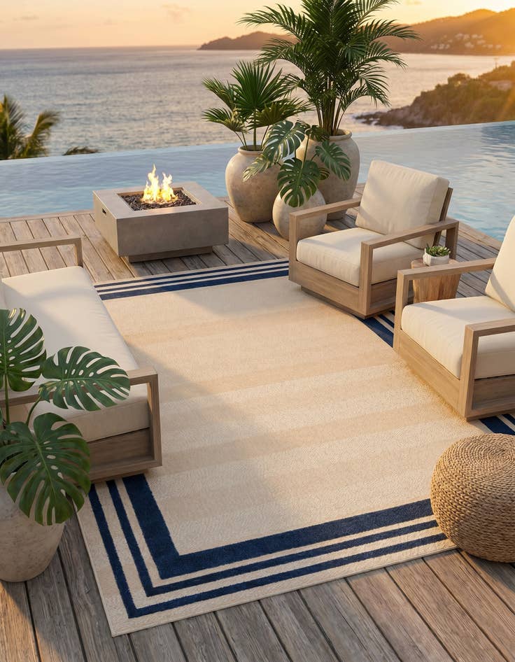 Detail image of 7' x 10' Easy-Clean Aruba Indoor / Outdoor Rug