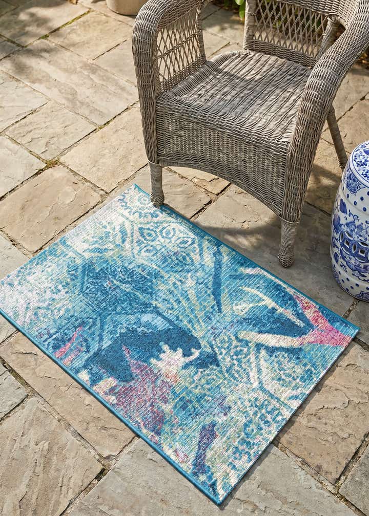 2' x 3' Easy-Clean Coastal Indoor / Outdoor Rug