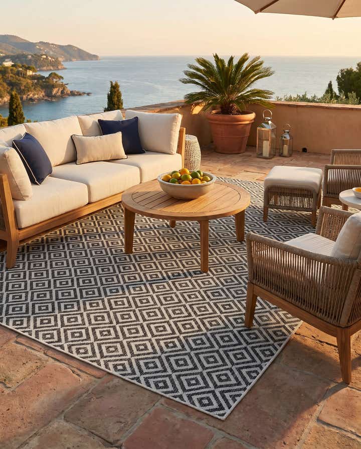 6' x 9' Easy-Clean Jill Zarin Costa Rica Indoor / Outdoor Rug