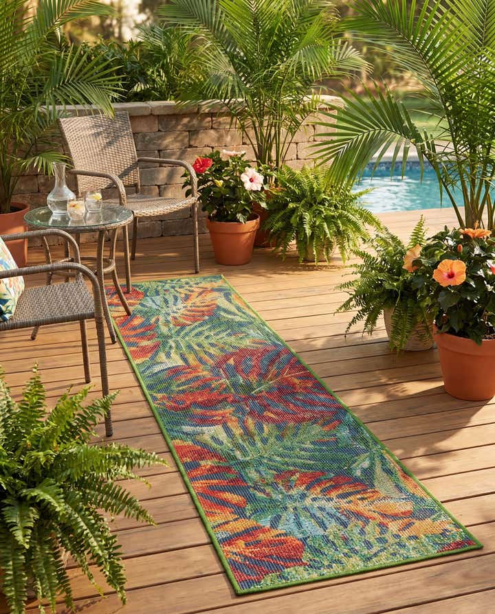 2' x 8' Easy-Clean Baja Indoor / Outdoor Runner Rug