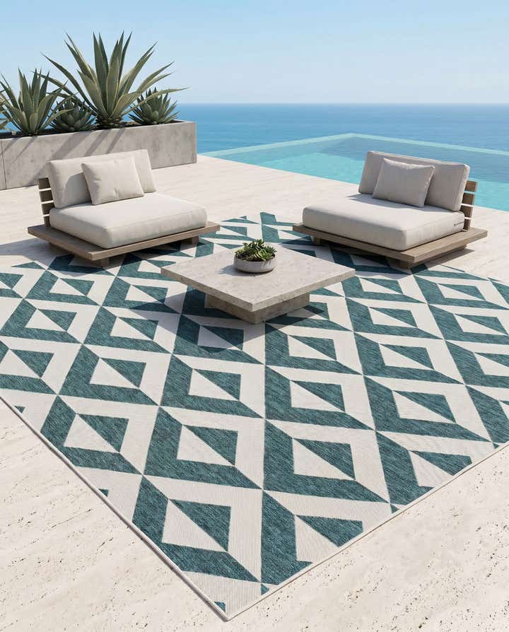 7' 10 x 7' 10 Easy-Clean Jill Zarin Napa Indoor / Outdoor Square Rug