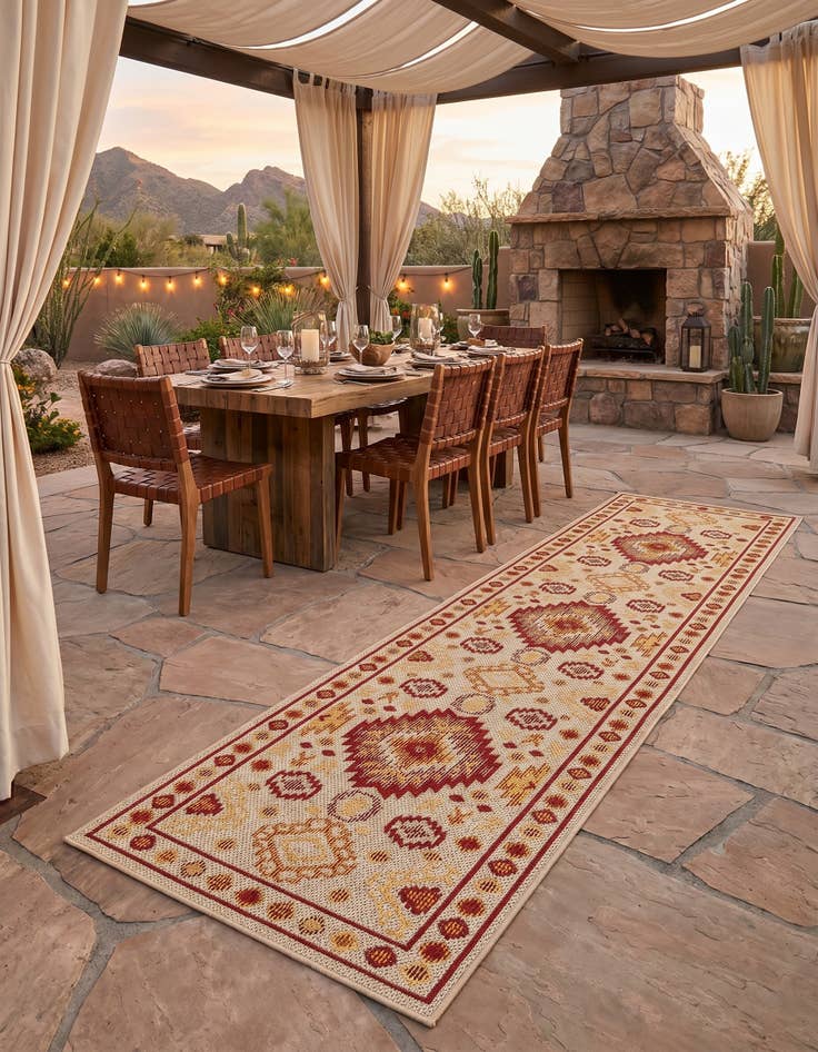 Detail image of 2' 7 x 10' Easy-Clean Baja Indoor / Outdoor Runner Rug