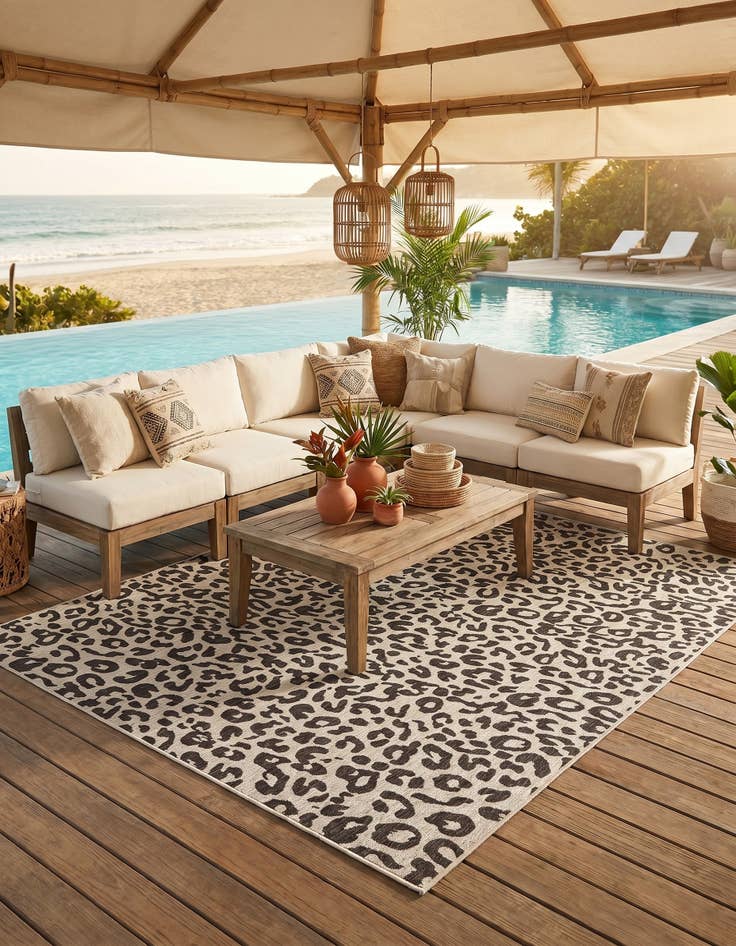 Detail image of 10' x 14' Easy-Clean Safari Indoor / Outdoor Rug