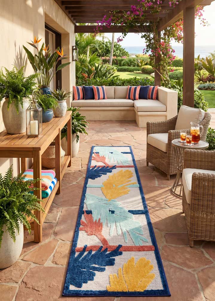 2' x 10' Easy-Clean Belize Indoor / Outdoor Runner Rug