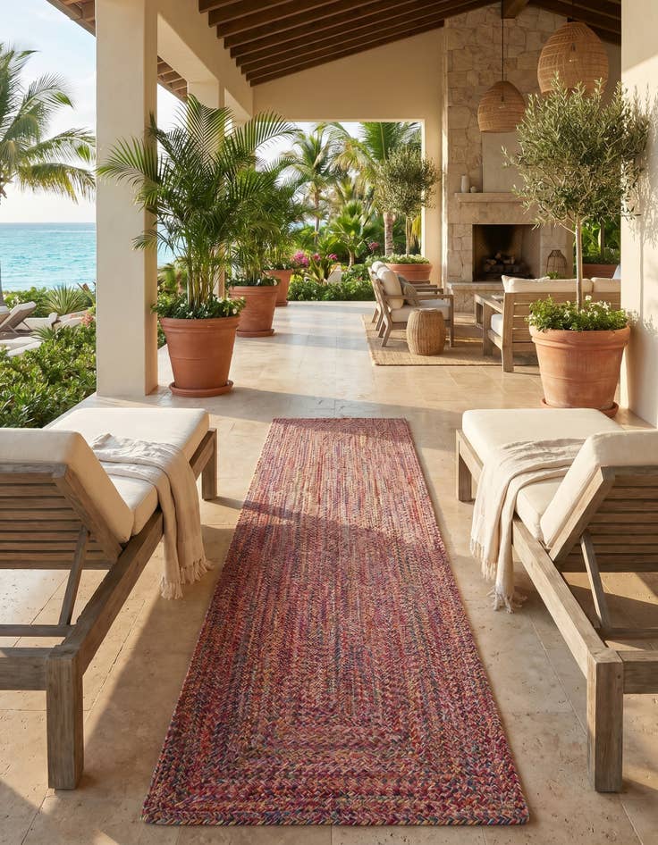 Detail image of 2' 7 x 10' Easy-Clean Eco Verse Washable Indoor / Outdoor Runner Rug