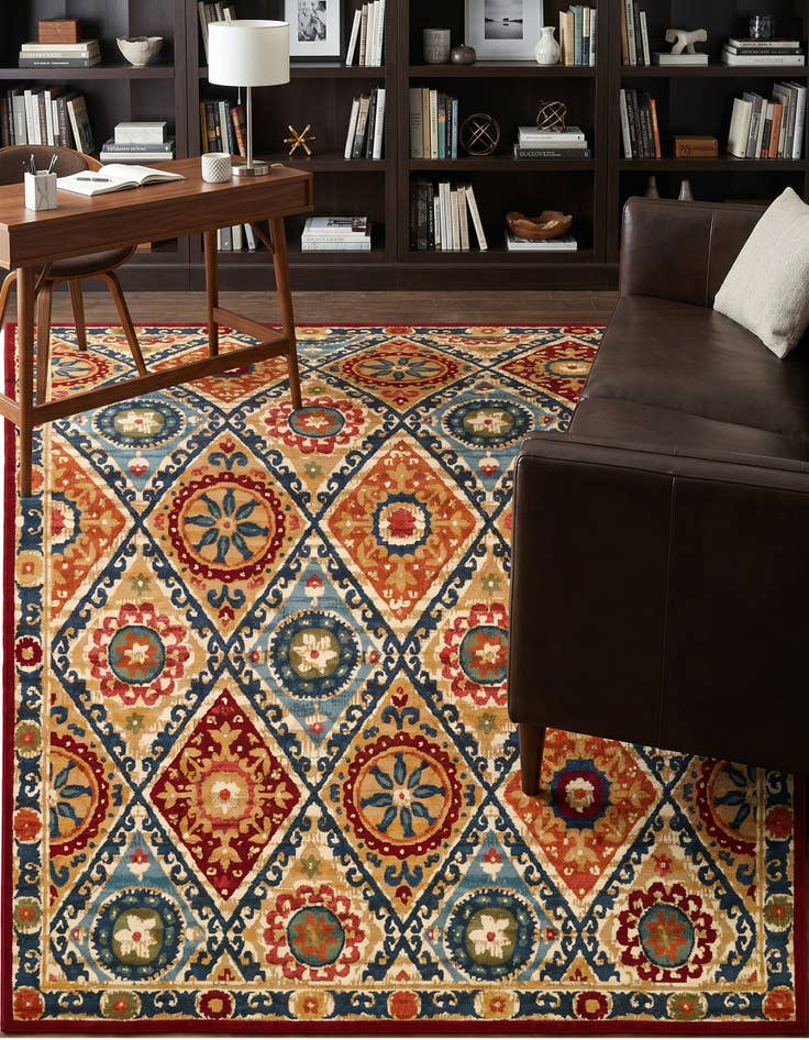 Detail image of 7' 10 x 10' Easy-Clean Modern Indoor / Outdoor Rug